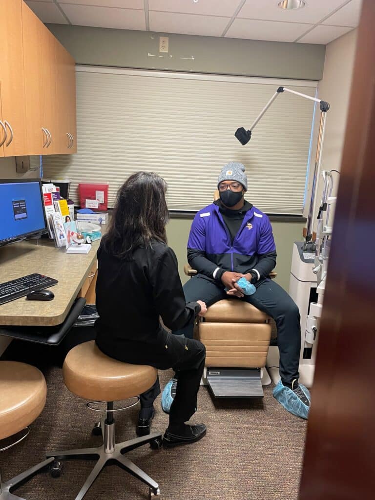 Consulting with patients—where empathy meets expertise.